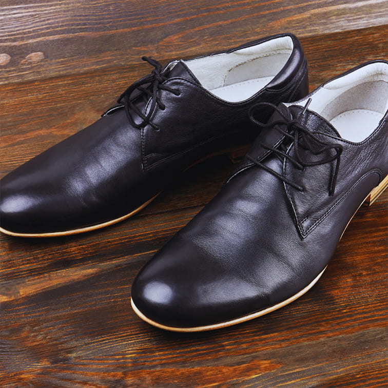 Black Leather Derbies