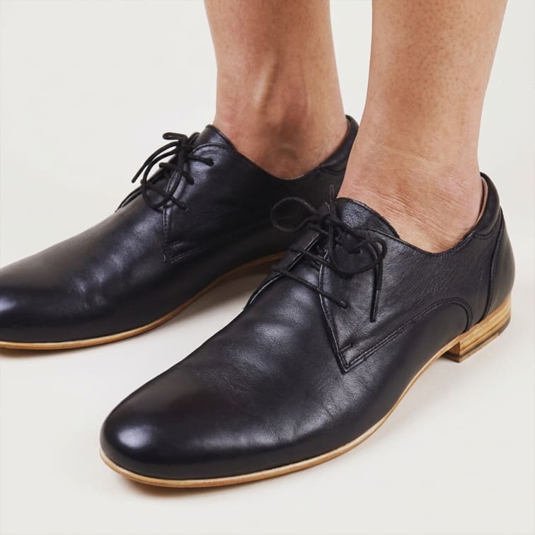Black Leather Derbies Second