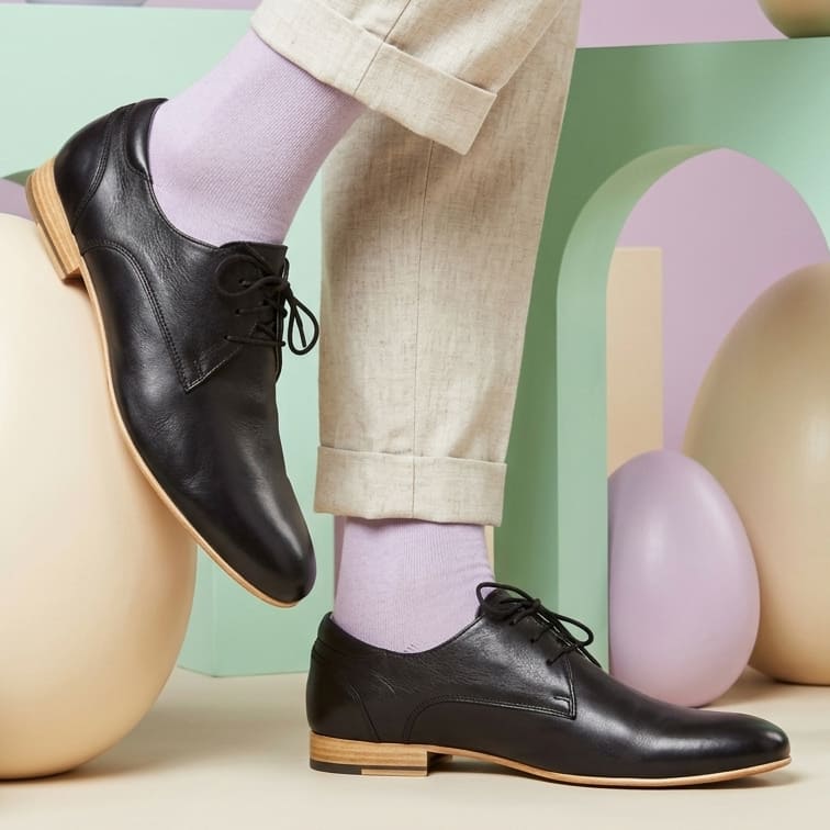 Black Leather Derbies Fourth