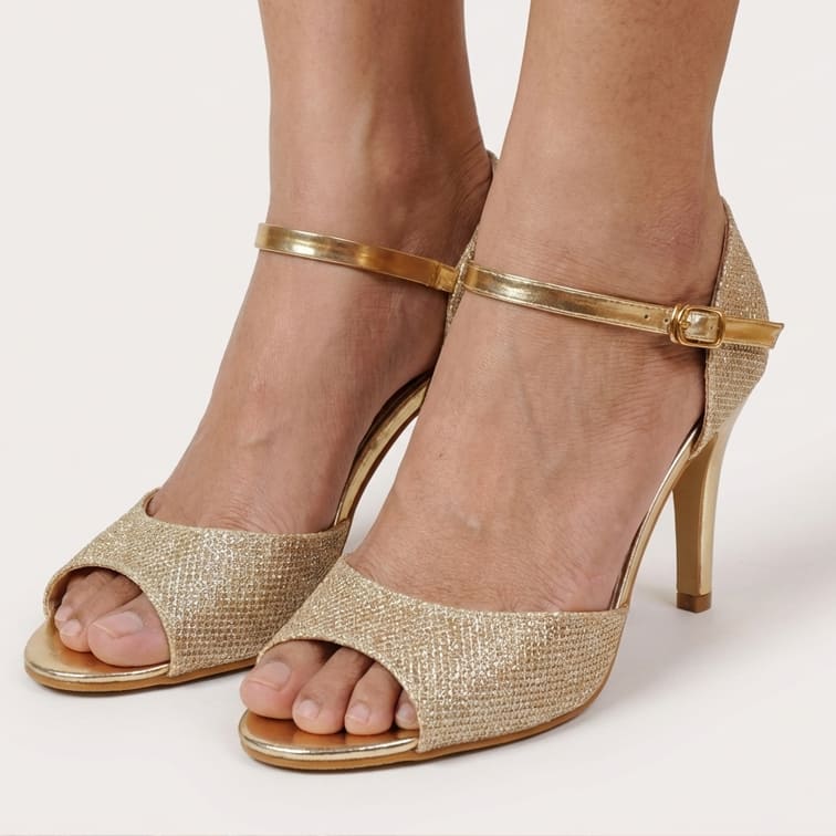 Gold Glitter Sandals Second