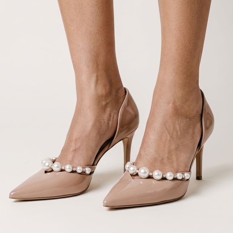Pearl Pointed Heels Third