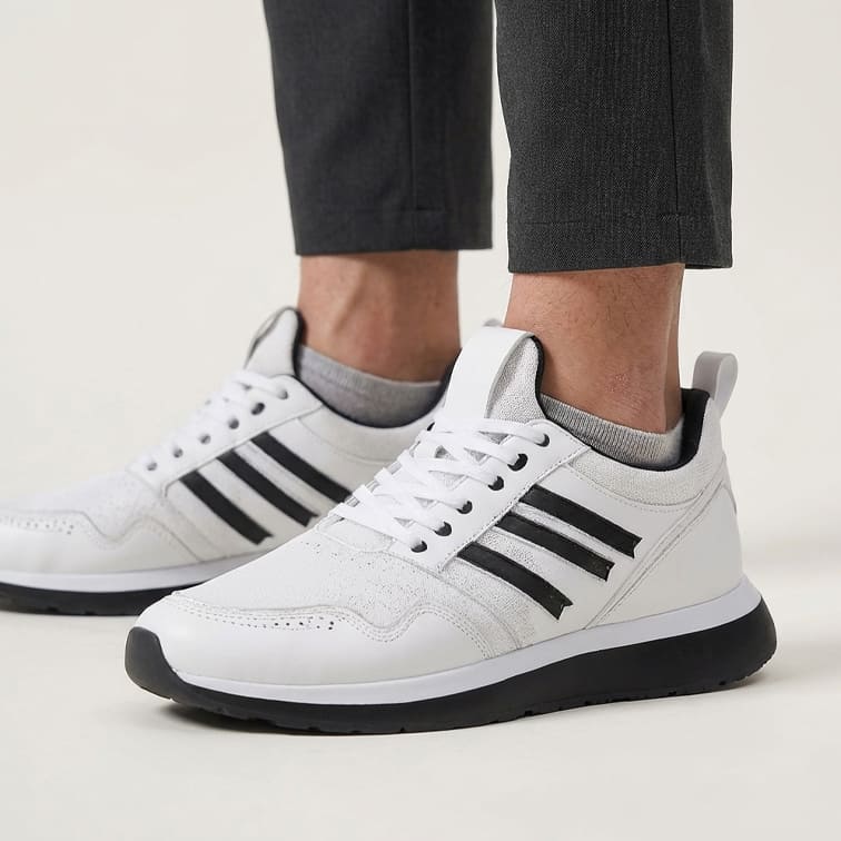 White Stripe Trainers Second